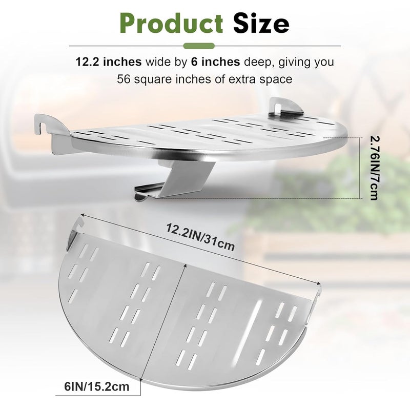 Mangoct Oven Shelf Compatible with Gozney roccbox Pizza Oven，Provides Space for Easy Removal, Insertion and Rotation of Pizzas and is Made of 304 Stainless Steel with Ventilation Holes - Image 3